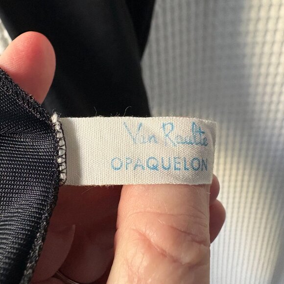 Vintage Van Raalte sleek minimalist black slip dress lingerie coqutte vixen 34 - Picture 5 of 5